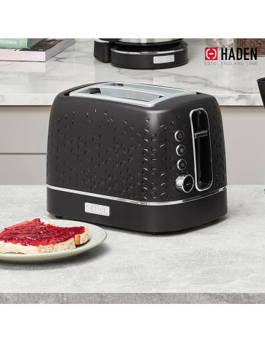 Tostadora Haden Starbeck 2 Rebanadas Acero Inoxidable Negro