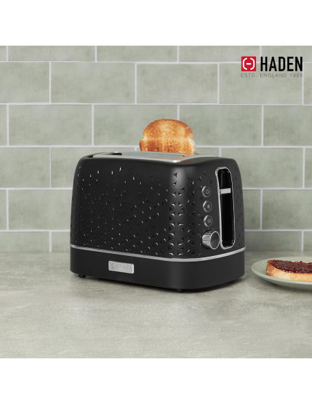 Tostadora Haden Starbeck 2 Rebanadas Acero Inoxidable Negro