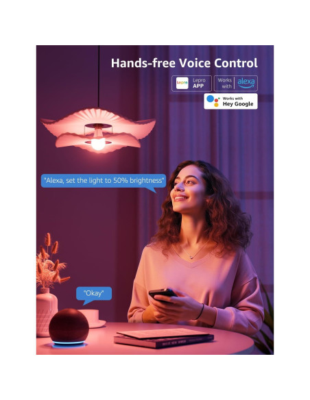 Bombillas Inteligentes Lepro B2 AI - 1100LM RGBWW, Paquete de 2