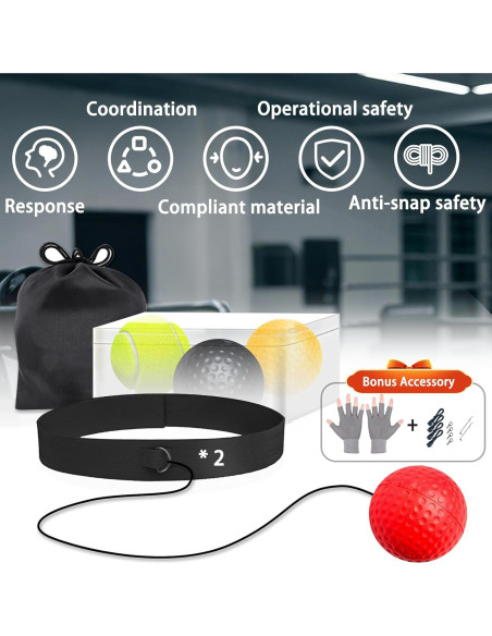 Paquete de 2 Pelotas de Reflexión FUNUCURR para Boxeo