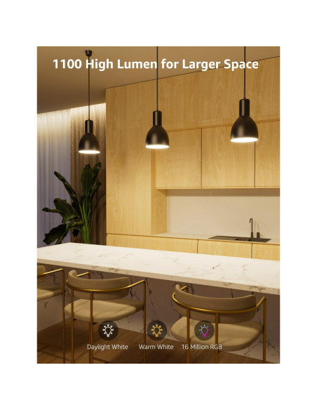 Bombillas Inteligentes Lepro B2 AI - 1100LM RGBWW, Paquete de 2