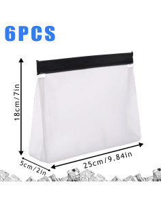 Conjunto de 6 Bolsas de Hielo Reutilizables YEXEXINM 25.4x18.5cm 2