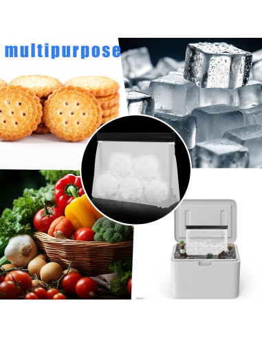 Conjunto de 6 Bolsas de Hielo Reutilizables YEXEXINM 25.4x18.5cm