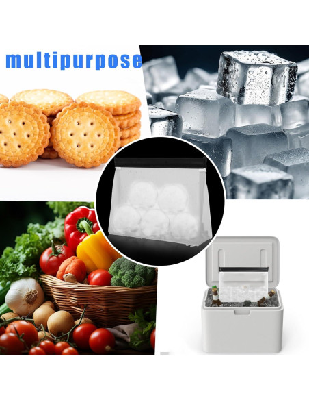 Conjunto de 6 Bolsas de Hielo Reutilizables YEXEXINM 25.4x18.5cm