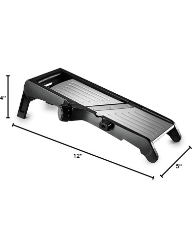 Mandolina Deluxe Norpro 30.5 cm Acero Inoxidable Negra