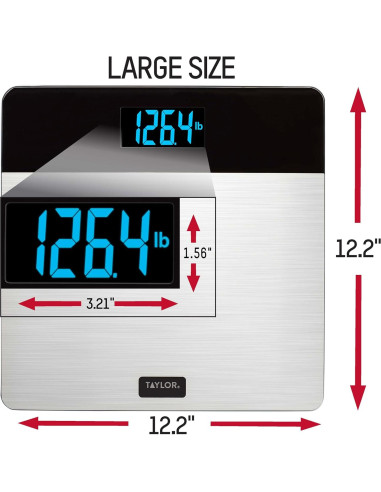 Báscula Digital de Baño Taylor Acero Inoxidable 181 kg