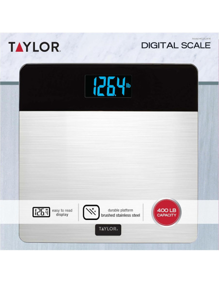 Báscula Digital de Baño Taylor Acero Inoxidable 181 kg