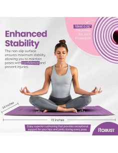 Alfombrilla de Yoga Antideslizante Robust TPE 182.88x60.96cm 2