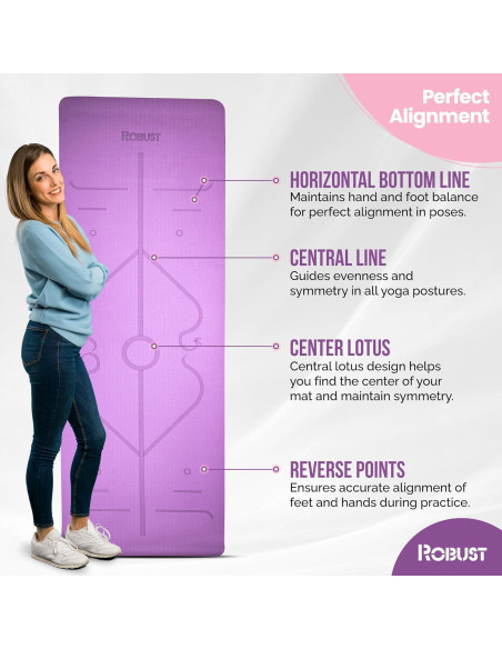 Alfombrilla de Yoga Antideslizante Robust TPE 182.88x60.96cm