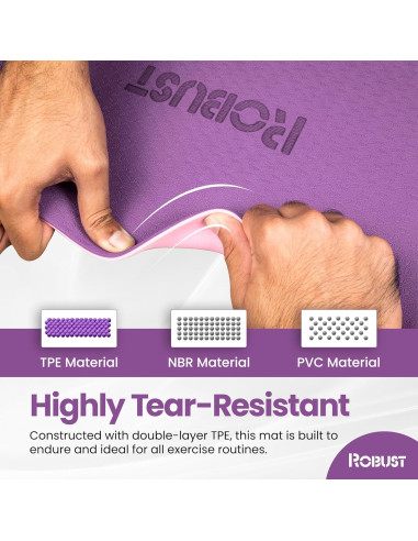 Alfombrilla de Yoga Antideslizante Robust TPE 182.88x60.96cm