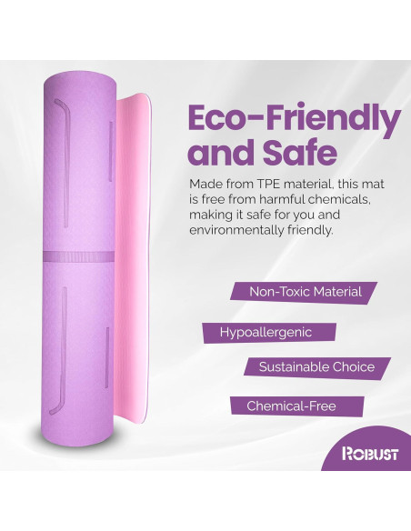 Alfombrilla de Yoga Antideslizante Robust TPE 182.88x60.96cm