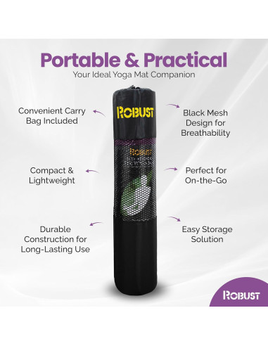 Alfombrilla de Yoga Antideslizante Robust TPE 182.88x60.96cm