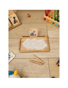 Bandeja de Arena Sensorial Montessori de Madera 15x25cm 2