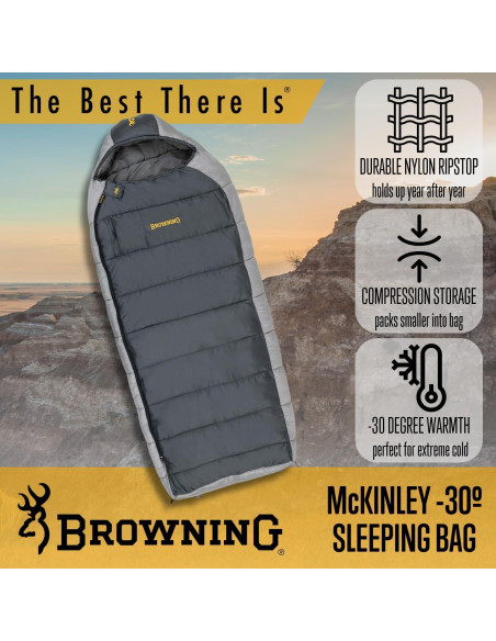 Saco de Dormir Browning McKinley -30C Aislado Rectangular