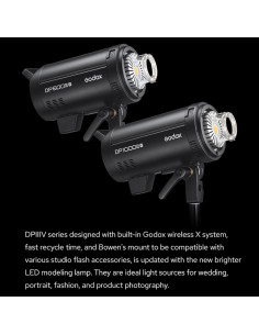 Estroboscopio Godox DP600IIIV 600Ws Luz de Estudio GN106 2