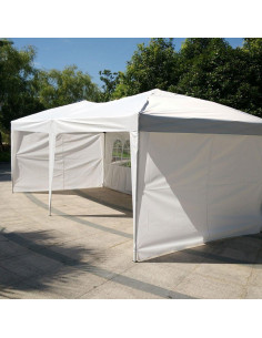 Carpa Plegable VINGLI 10x6 m Blanca, Impermeable y UV 2