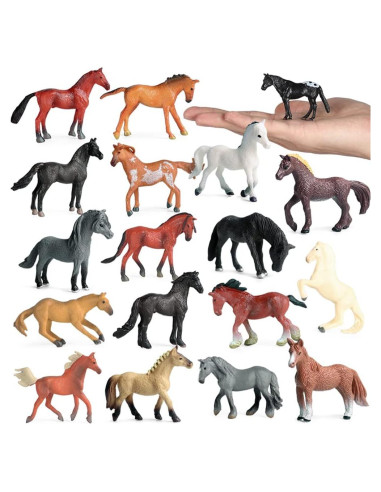 Set de 18 Figuras de Caballos RCOMG - Juguetes Educativos para Niños