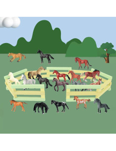 Set de 18 Figuras de Caballos RCOMG - Juguetes Educativos para Niños 2