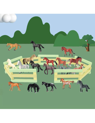 Set de 18 Figuras de Caballos RCOMG - Juguetes Educativos para Niños