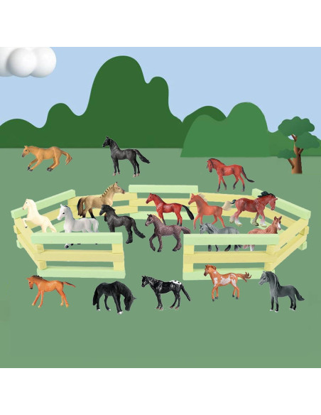 Set de 18 Figuras de Caballos RCOMG - Juguetes Educativos para Niños Set de 18 Figuras de Caballos RCOMG - Juguetes Educativos para Niños