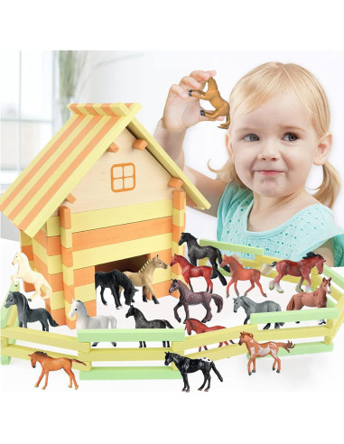 Set de 18 Figuras de Caballos RCOMG - Juguetes Educativos para Niños