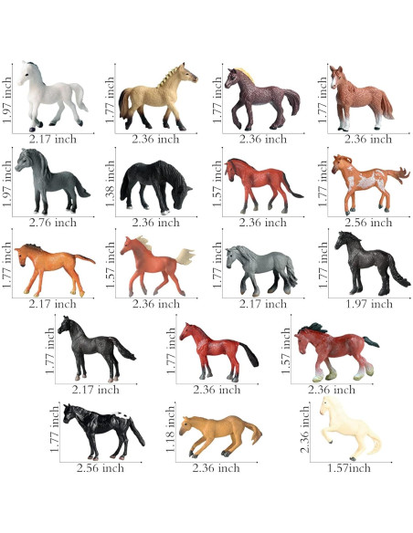 Set de 18 Figuras de Caballos RCOMG - Juguetes Educativos para Niños Set de 18 Figuras de Caballos RCOMG - Juguetes Educativos para Niños