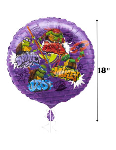 Globo de Foil Redondo TMNT Mutant Mayhem Multicolor 45.72 cm 2