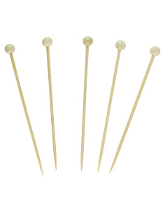 Palillos de cóctel de bambú Plasticpro 8.9 cm - Paquete de 200