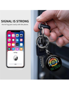 Estuche protector para AirTag AKPZV con llavero - Anti-rayones 2