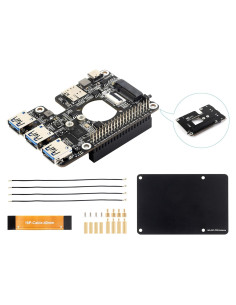 Adaptador PCIe a M.2 4G/5G y USB 3.2 HAT+ UeeKKoo para Raspberry Pi 5