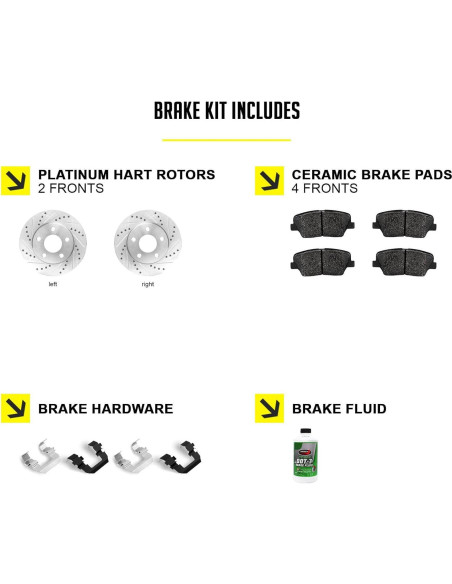 Kit de Frenos Delanteros Hart Brakes PHCF.44024.02 para Toyota