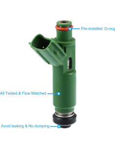 Inyector de Combustible X AUTOHAUX 4 Pcs para Toyota 1.8L 2