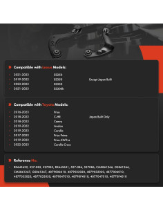 Brazo de Control Superior Trasero A-Premium para Toyota y Lexus 2