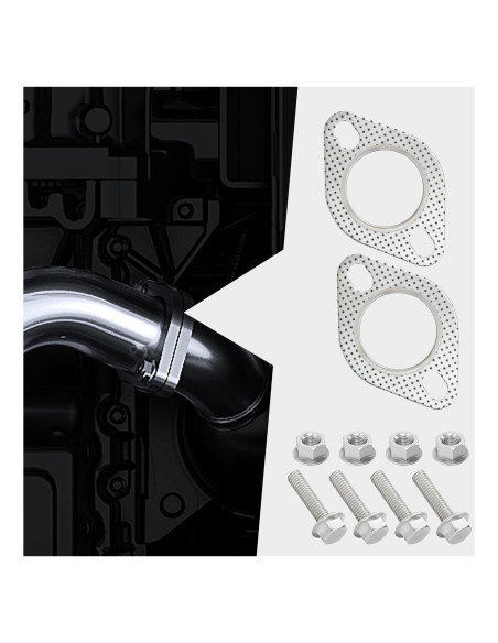 Junta de Escape Tioollev 5.08cm Kit de Reparación con Tornillos