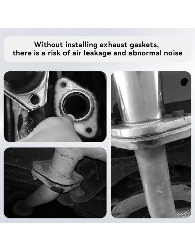Junta de Escape Tioollev 5.08cm Kit de Reparación con Tornillos