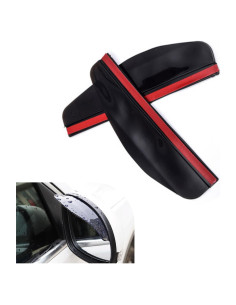 Cejas de Lluvia para Espejo Retrovisor Ferianl 2PCS PVC Negro