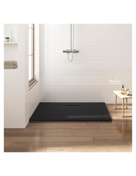 Base de Ducha FerdY 120x90 cm Antideslizante SMC Negra