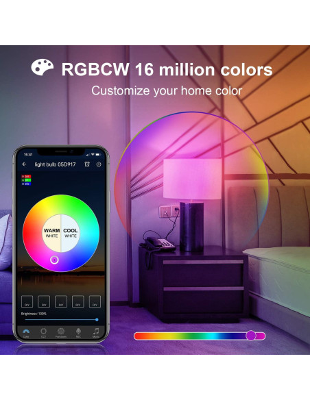 Bombilla Inteligente WiFi YHW Surplife 9W Control Alexa