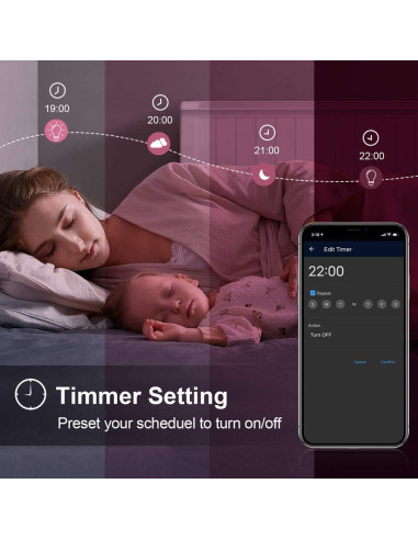 Bombilla Inteligente WiFi YHW Surplife 9W Control Alexa