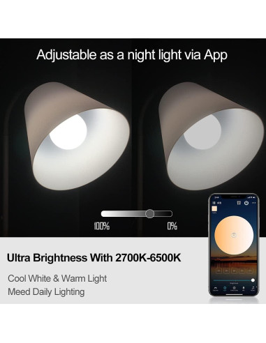 Bombilla Inteligente WiFi YHW Surplife 9W Control Alexa