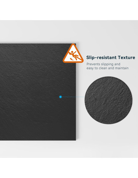 Base de Ducha FerdY 120x90 cm Antideslizante SMC Negra