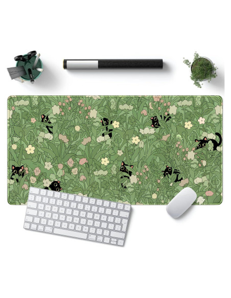 Alfombrilla de Escritorio Grande YKJWW Gato Kawaii 80x40cm