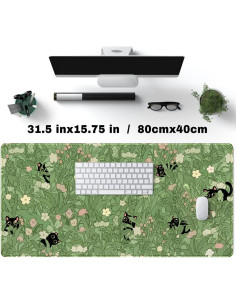 Alfombrilla de Escritorio Grande YKJWW Gato Kawaii 80x40cm 2