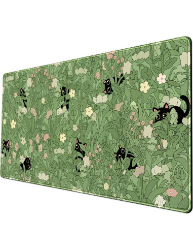 Alfombrilla de Escritorio Grande YKJWW Gato Kawaii 80x40cm