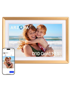 Marco de Fotos Digital ARZOPA D10 Oro 10.1" WiFi HD Táctil