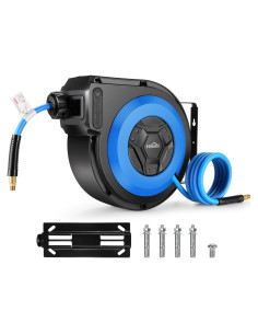Carrete de Manguera de Aire Retráctil Himimi 15.24M 300PSI