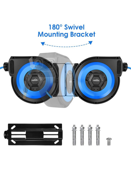 Carrete de Manguera de Aire Retráctil Himimi 15.24M 300PSI