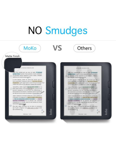 MoKo 3-Pack Protector de Pantalla Mate para Kobo Libra 7"