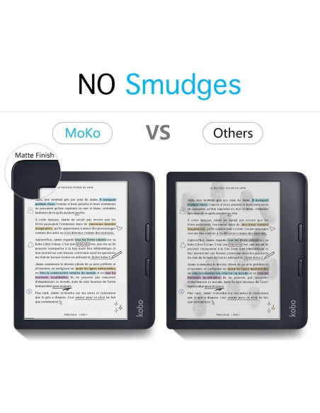 MoKo 3-Pack Protector de Pantalla Mate para Kobo Libra 7"
