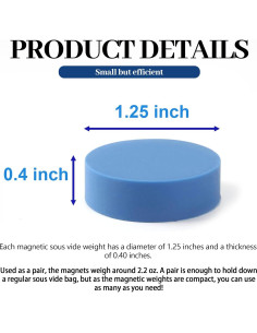 Pesas Magnéticas Sous Vide TonGass 8-Pack Silicona 62g 2